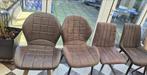 4 eetkamer stoelen, Huis en Inrichting, Stoelen, Ophalen, Gebruikt, Bruin, Vier