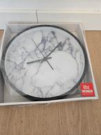 Wandklok marmer zwart, Ophalen of Verzenden, Nieuw, Wandklok