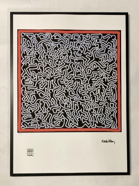 Keith Haring : litho op groot formaat, Antiek en Kunst, Kunst | Litho's en Zeefdrukken, Ophalen of Verzenden