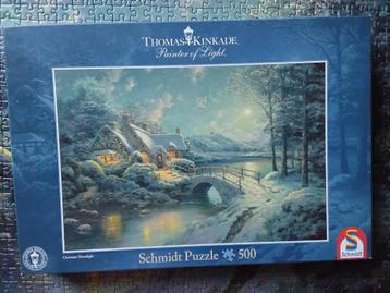 Schmidt Thomas Kinkade puzzel 'christmas moonlight' beschikbaar voor biedingen