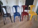 Metalen stoelen, Huis en Inrichting, Stoelen, Ophalen, Overige kleuren, Metaal, Vier