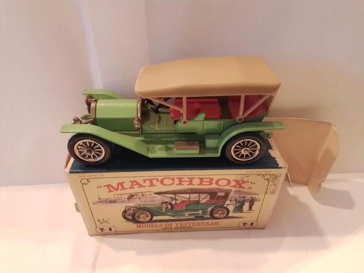 Matchbox Y-9 1912 Simplex Modelauto, Hobby en Vrije tijd, Modelauto's | 1:43, Gebruikt, Auto, Matchbox, Ophalen of Verzenden