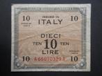 10 Lire 1943A Italië AMC p-M19a WW2, Verzenden, Italië, Los biljet