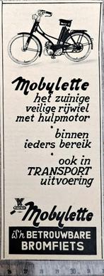 Fiets 1953: adv. voor Mobylette, Verzenden, 1940 tot 1960, Gebruikt, Overige onderwerpen