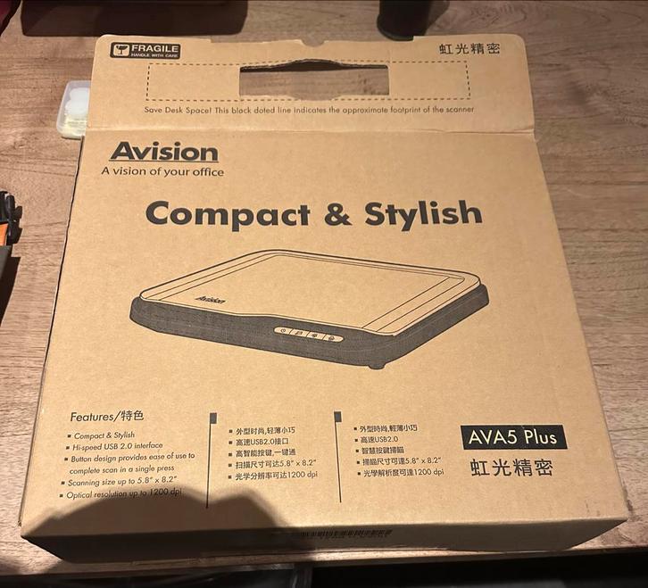 Compacte & Stijlvolle Avision Scanner, Computers en Software, Scanners, Zo goed als nieuw, Flatbedscanner, MacOS, Ophalen