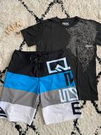 Heren zomer set korte broek/zwembroek en shirt maat M, Ophalen of Verzenden, Gedragen, Maat 48/50 (M), Zwart