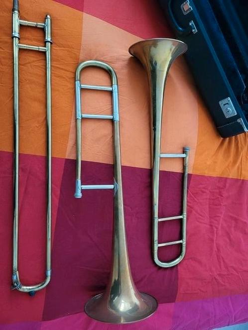 Vintage Conn tenor trombone met extra beker, Muziek en Instrumenten, Blaasinstrumenten | Trombones, Gebruikt, Tenor, Met koffer