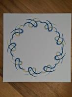 Geborduurde opleg kaart basiskaart wit, Hobby en Vrije tijd, Kaarten | Zelf maken, Ophalen of Verzenden, Zo goed als nieuw, Overige thema's