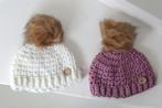 Gehaakte babymutsjes met pompons, Jongetje of Meisje, Handgemaakt, Nieuw, Ophalen of Verzenden