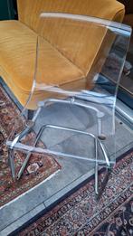 Tobias Ikea verchroomd transparant stoel buisframe netjes!, Huis en Inrichting, Stoelen, Ophalen, Zo goed als nieuw, Eén