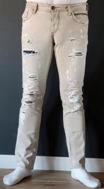 Lange beigebruine broek met gaten van Amica Jeans - Maat 34, Kleding | Heren, Spijkerbroeken en Jeans, Ophalen of Verzenden, Amica Jeans