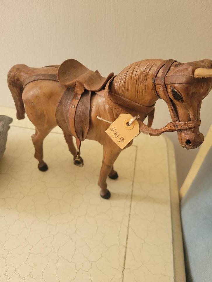 Vintage leren paardje, Antiek en Kunst, Curiosa en Brocante, Ophalen of Verzenden