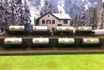 Märklin 4524 + 4528 - 8x zweedse ketel wagons SJ, Wisselstroom, Gebruikt, Verzenden, Wagon