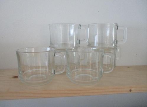 Theeglazen met oor, 6 stuks, Huis en Inrichting, Keuken | Servies, Zo goed als nieuw, Glas of Glazen, Glas, Verzenden