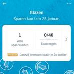AH glazen zegels - 1 volle spaarkaart, Verzamelen, Albert Heijn, Ophalen