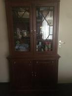 PRACHTIGE VINTAGE VITRINEKAST, Ophalen of Verzenden, 25 tot 50 cm, Eikenhout, Met deur(en)