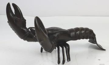 bronzen sculptuur van een kreeft. beschikbaar voor biedingen