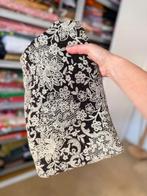 Stof goud zwart glitter jersey tricot nr 1 retro vintage, Overige materialen, 120 cm of meer, Zwart, Ophalen of Verzenden