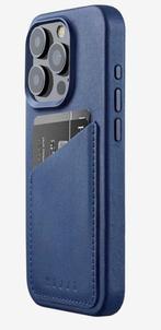 Muijo - Full Leather Mag Case - IPhone 15 - Blauw, Ophalen of Verzenden, Nieuw, Hoesje of Tasje