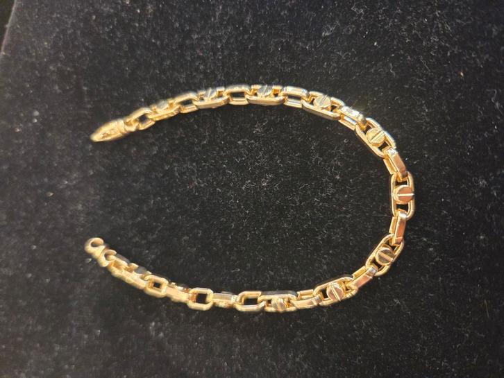 14 k gouden herenarmband 7,4 gram, Sieraden, Tassen en Uiterlijk, Armbanden, Nieuw, Goud, Goud, Ophalen of Verzenden