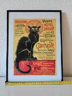 Vintage Le Chat Noir poster, Ophalen of Verzenden, Zo goed als nieuw