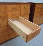 2 x papierkast  ladekast apothekerskast schoolkast, Ophalen of Verzenden