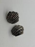 V508 Prachtige zilveren oorbellen markasiet, Sieraden, Tassen en Uiterlijk, Oorbellen, Ophalen of Verzenden, X, Met edelsteen