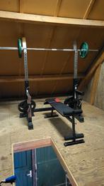 Complete Fitness Set - Krachtstation met Bank, Ophalen, Benen, Gebruikt, Krachtstation