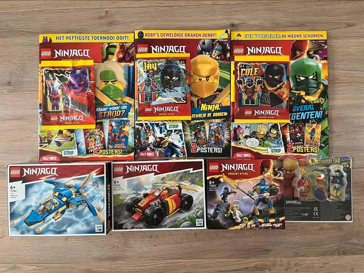 Lego partij Ninjago 3 sets, 3 magazines en 1 blister nieuw, Kinderen en Baby's, Speelgoed | Duplo en Lego, Nieuw, Lego, Complete set
