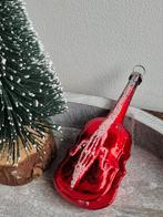 Vintage kerstbal viool rood 503, *, Gebruikt, *, Ophalen of Verzenden