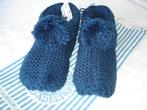 Pantoffels/bedsokken Tesselschade blauw zool=23 cm Nieuw, Blauw, Nieuw, Overige maten, Ophalen