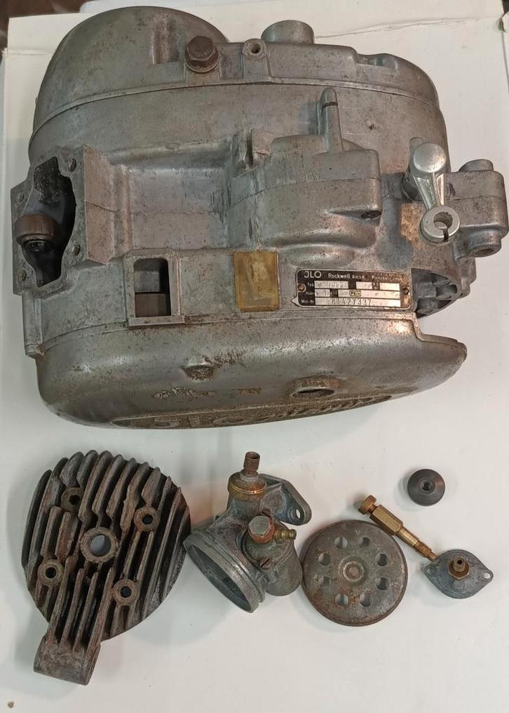 JLO GA50BS2 blokdelen, kop, carburateur, Batavus Mot'oMat, Fietsen en Brommers, Brommeronderdelen | Oldtimers, Gebruikt, Batavus