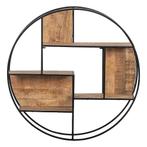 Ronde mangohout Wandplank, 100 cm, Huis en Inrichting, Woonaccessoires | Wandplanken en Boekenplanken, Ophalen, Nieuw