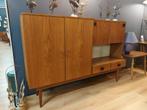 Vintage highboard teak kast wandkast mid century design, 25 tot 50 cm, Kunststof, Ophalen of Verzenden, Zo goed als nieuw