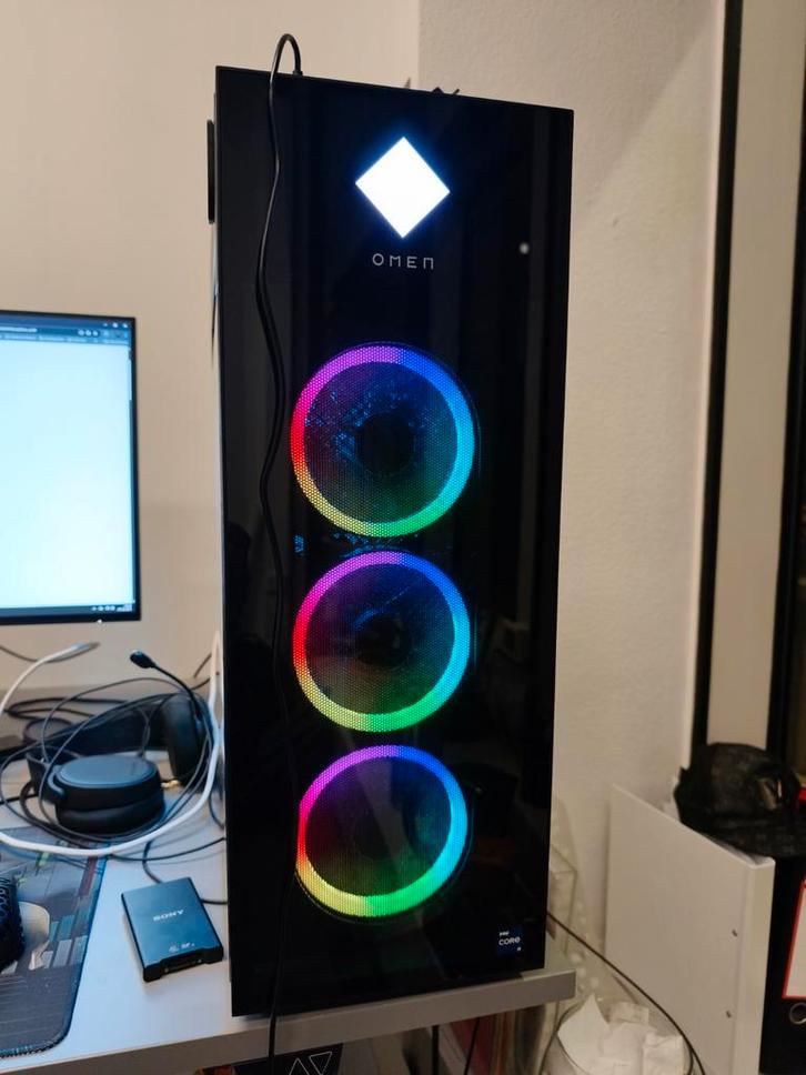 HP Omen 45L GT22-0905ND Gaming PC, Computers en Software, Desktop Pc's, Gebruikt, 4 Ghz of meer, HDD, SSD, 32 GB, Met videokaart