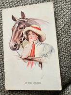 Art Deco dame met paard, Ophalen of Verzenden, Voor 1920, Overige thema's
