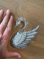 Kerstbal kersthanger ornament zwaan zilver / kunststof, Ophalen of Verzenden, Zo goed als nieuw