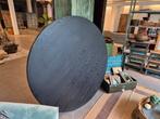 Zwart houten rond tafelblad met mooie houtnerf 150cm, Ophalen of Verzenden, Zo goed als nieuw, Rond, 100 tot 150 cm