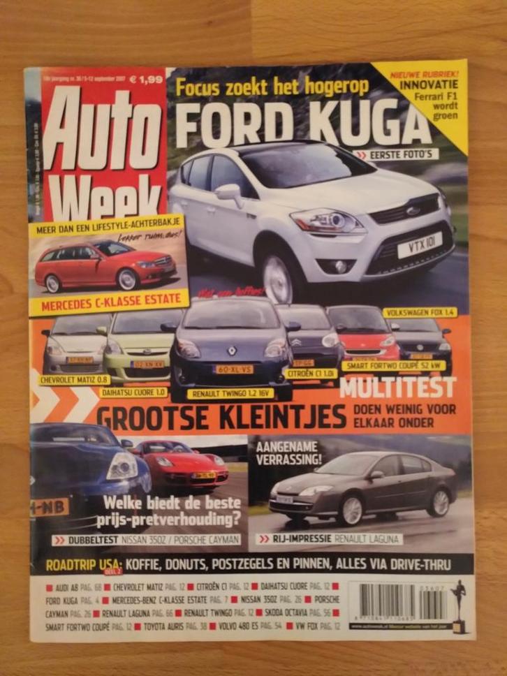 AutoWeek 18e jaargang nr. 36 5-12 september 2007, Boeken, Auto's | Folders en Tijdschriften, Zo goed als nieuw, Ophalen of Verzenden