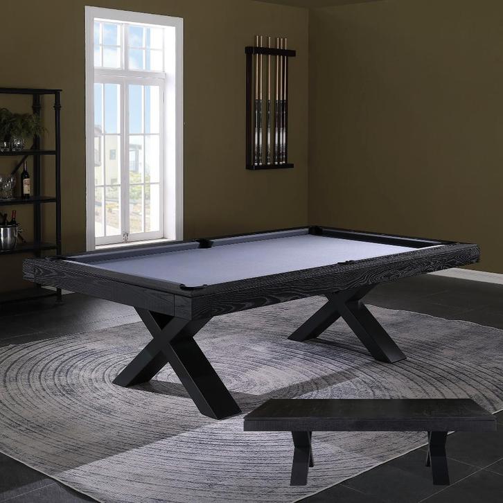 Lexor Pooltafel Dinner Xoon Black Oak 8ft Pooltafelland, Sport en Fitness, Biljarten en Poolen, Nieuw, Pooltafel, Verzenden