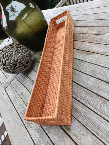 Wicker Mand Stokbrood - Myanmar brocante quilt stofjes  beschikbaar voor biedingen