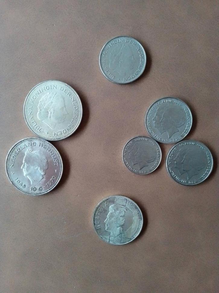 Diverse munten. Nederland., Postzegels en Munten, Munten | Nederland, Losse munt, Koningin Juliana, Zilver, Ophalen of Verzenden