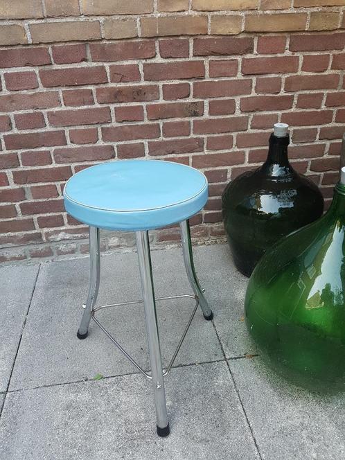 BRABANTIA - Verchroomde kruk - Vintage jaren 60-70, Huis en Inrichting, Krukjes, Gebruikt, Staal, Ophalen of Verzenden