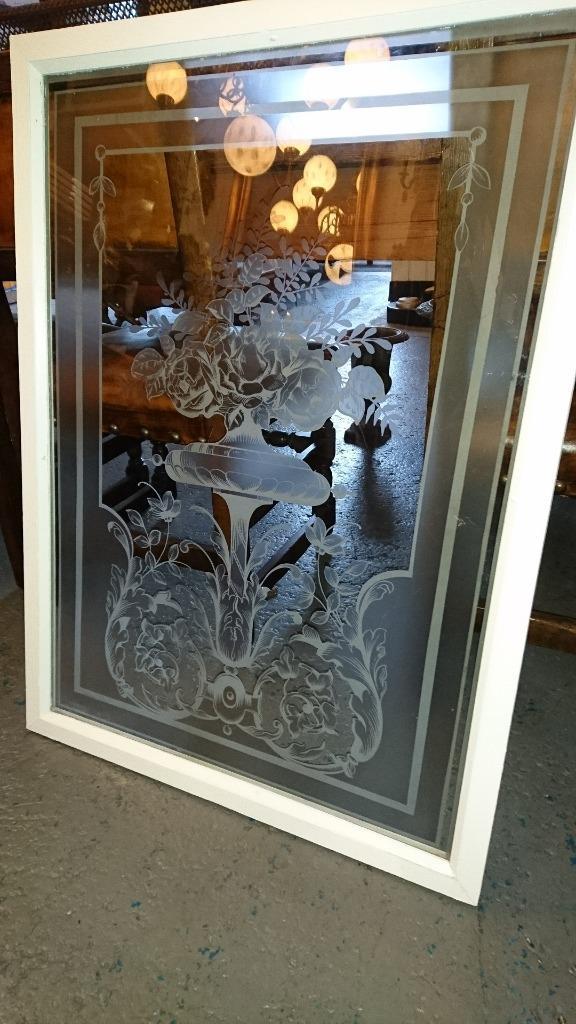 Antiek raam met een mooie geëtste voorstelling 89 x 67 cm, Antiek en Kunst, Curiosa en Brocante, Ophalen