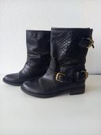 Nubikk – Zwarte leren biker boots, mt.37!, Nubikk, Zwart, Lage of Enkellaarzen, Ophalen of Verzenden