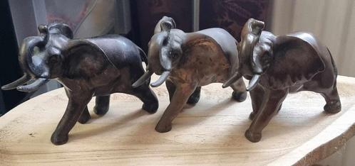 3 x Beeldje olifant - brons, Antiek en Kunst, Antiek | Koper en Brons, Brons, Verzenden
