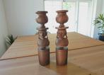 afrikaanse kandelaars hout snijwerk, Antiek en Kunst, Kunst | Beelden en Houtsnijwerken, Verzenden
