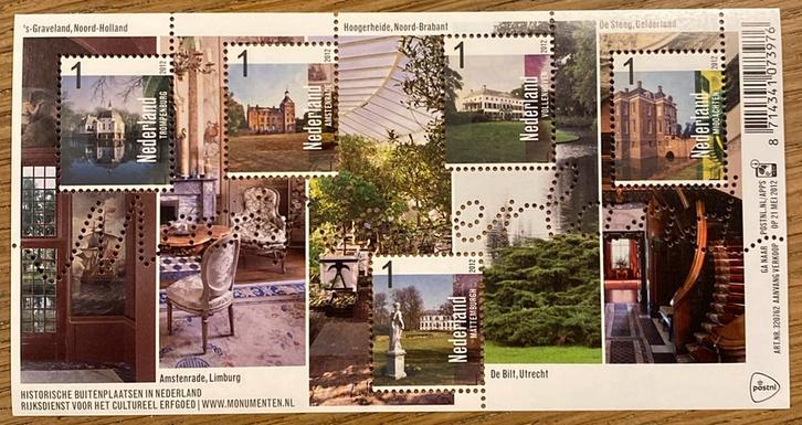 Postzegels pf. Historische buitenplaatsen in NL. 2012, Postzegels en Munten, Postzegels | Nederland, Postfris, Na 1940, Ophalen of Verzenden