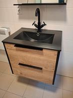 Atlantic Aria Badmeubel + kolomkast Canela Eiken, Ophalen, 50 tot 100 cm, Zo goed als nieuw, Minder dan 100 cm