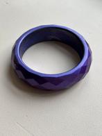 Paarse armband met ruitmotief, Ophalen of Verzenden, Paars, Kunststof of Plastic
